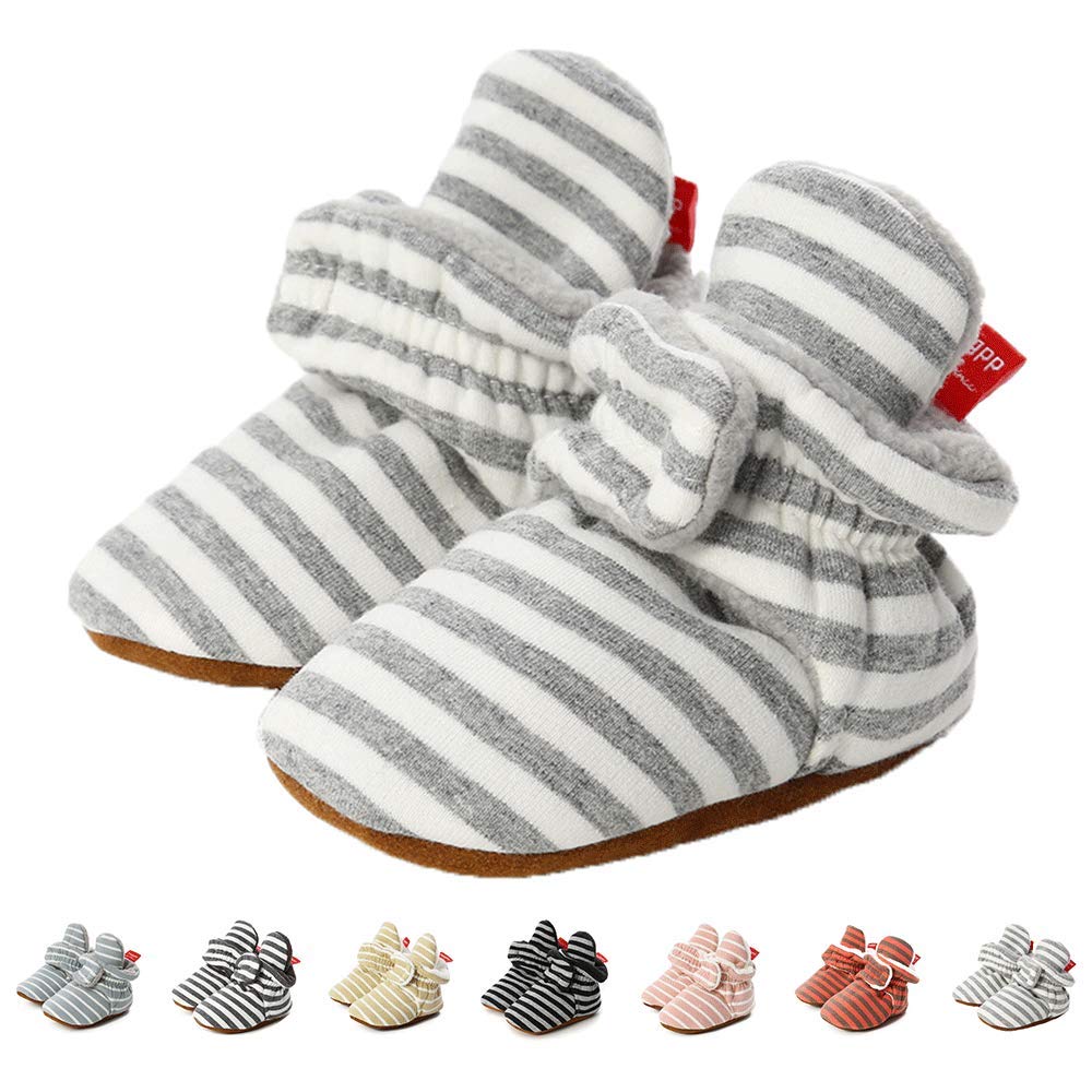 EDOTON Botas de Niño Calcetín Invierno Soft Sole Crib Raya de Caliente Boots de Algodón para Bebés — view 6