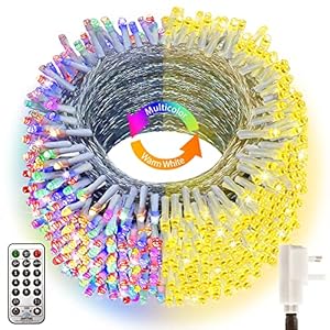 Heceltt Outdoor Christmas Lights, 100m 720 LED Color Changing String Lights, Plug in with 11 Modes & Remote, Mains…