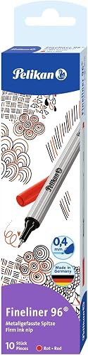 Pelikan Fineliner 96, 0.4mm Fine Tip, Red, Single Pen (not Box)