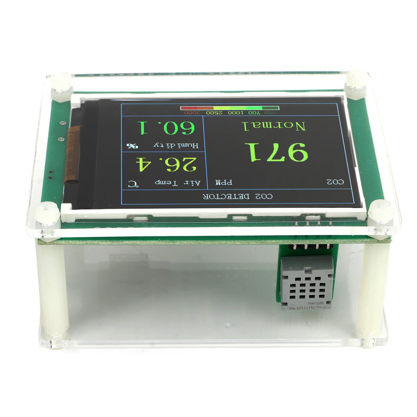 Monitor de Calidad del Aire Detector Preciso de Calidad del Aire Detector Digital de CO2 Monitor de Dióxido de Carbono Probador Analizador de Aire para el Hogar y la Oficina