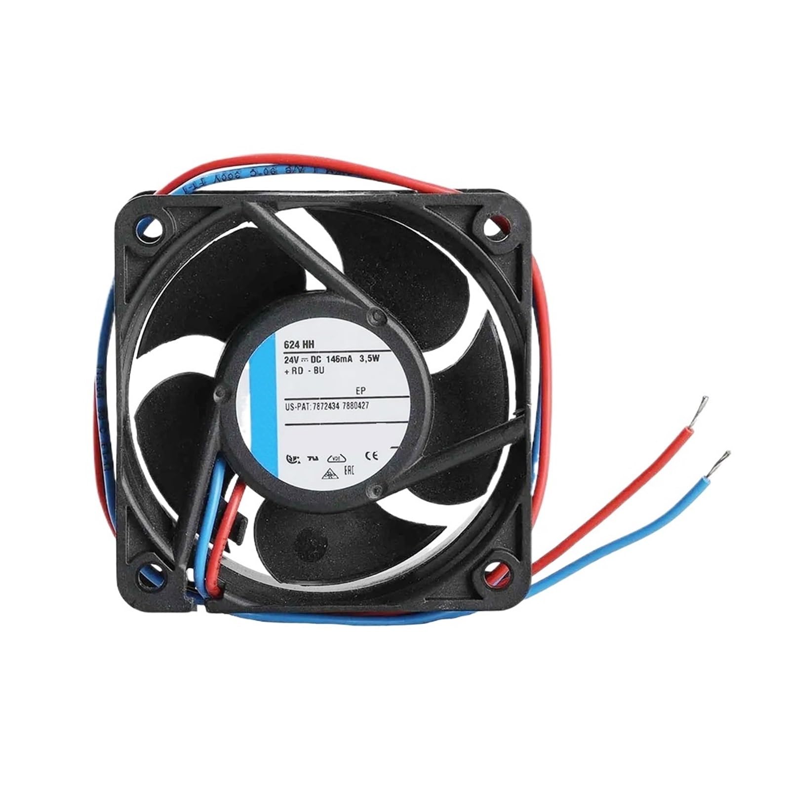 YLPWKMVZ Server Axial 624HH 24VDC 3.5W 60 * 60 * 25MM 8200RPM Compact Silent Cooling Fan