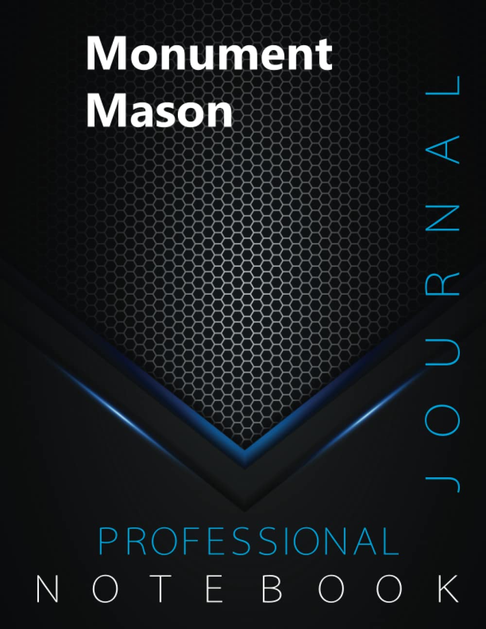 Monument Mason, Professional Journal, Office writing Notebook, Organizing Notes, Large Format, 8.5 x 11 inches, 140 pages