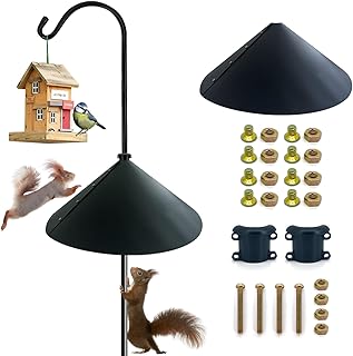Wrap Around Squirrel Proof Baffles 18inch Squirrel Baffles for Bird Feeders Hanging Bird Feeder Pole (Pole Style)