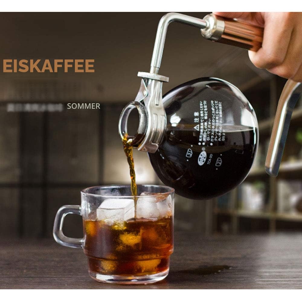 Siphon Kaffeemaschine Japanischer Stil Vakuum Glas Siphon Topf Perkolatoren 1-3 Tassen Siphon Kaffeemaschine