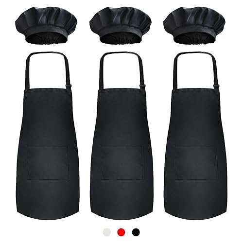 Novelty Place Kid's Apron with Chef Hat Set (3 Set)