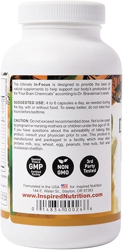 Miniatura 3 de in-Focus - Apoya la claridad mental - Sin cafeína - 180 cápsulas