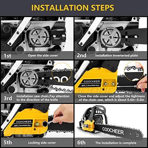 COOCHEER Chainsaw, 62CC 20