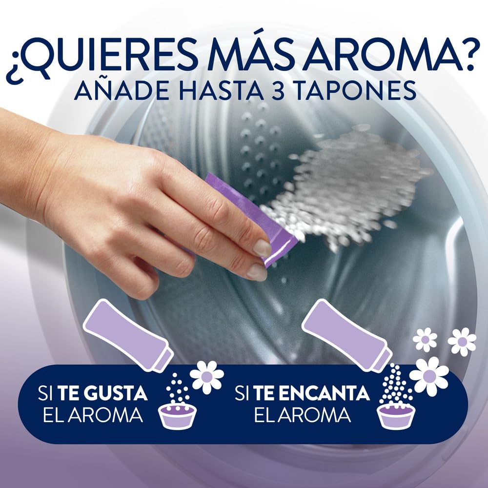 LENOR UNstoppables Perlas de Perfume para la Ropa, 96 Lavados (6 x 195g), Suavizante con Fragancia Lavanda Blanca, Potenciador de Frescor