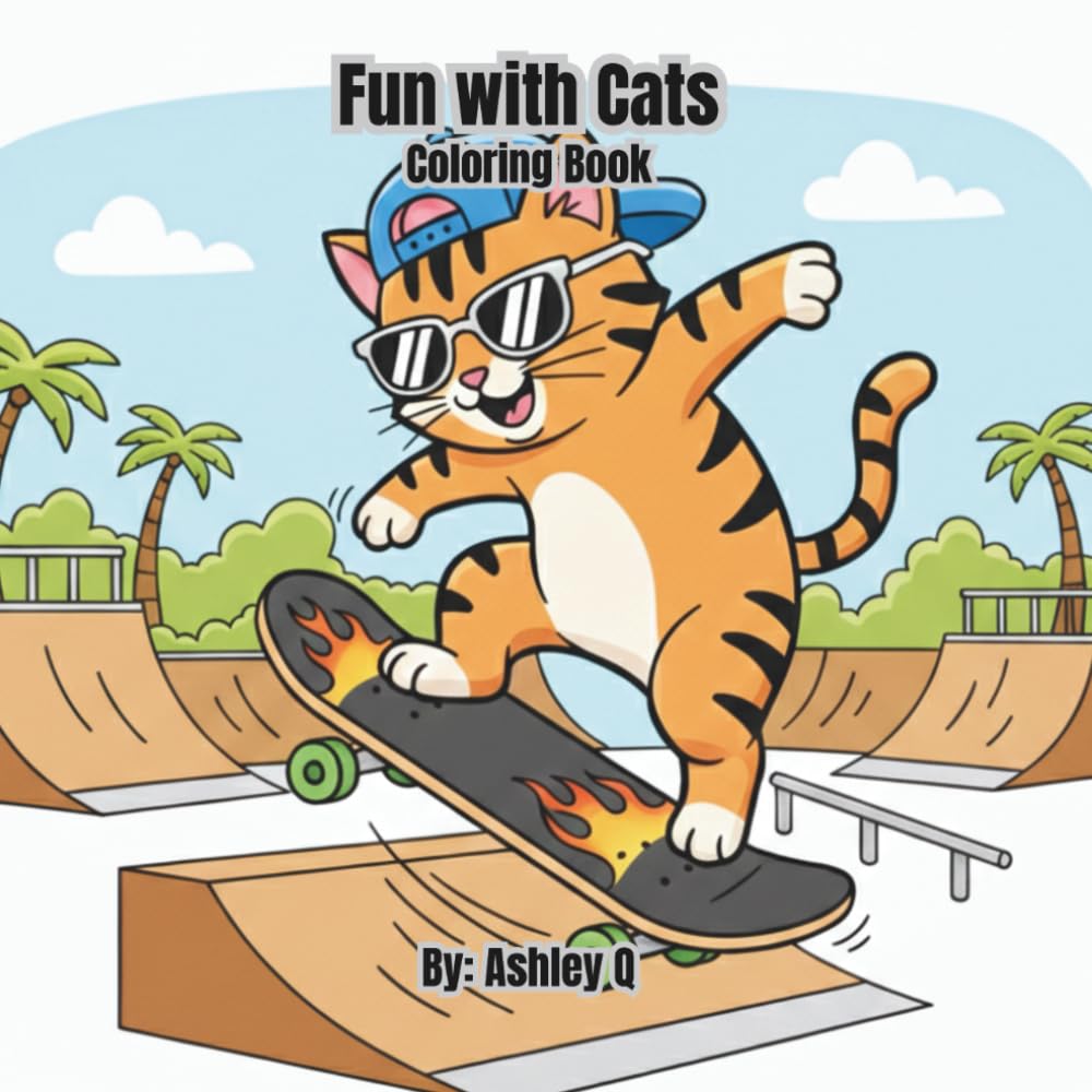 Fun with Cats coloring Book: 60 Meow-gical pages of Purr-fect Relaxing Entertainment