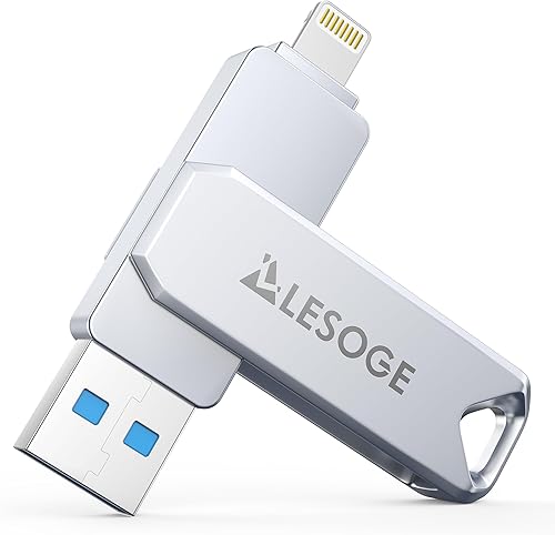 Memoria USB con certificación MFi de 256 GB para iPhone, memoria USB, memoria USB de alta velocidad, almacenamiento externo para iPhoneiPadAndroidPC