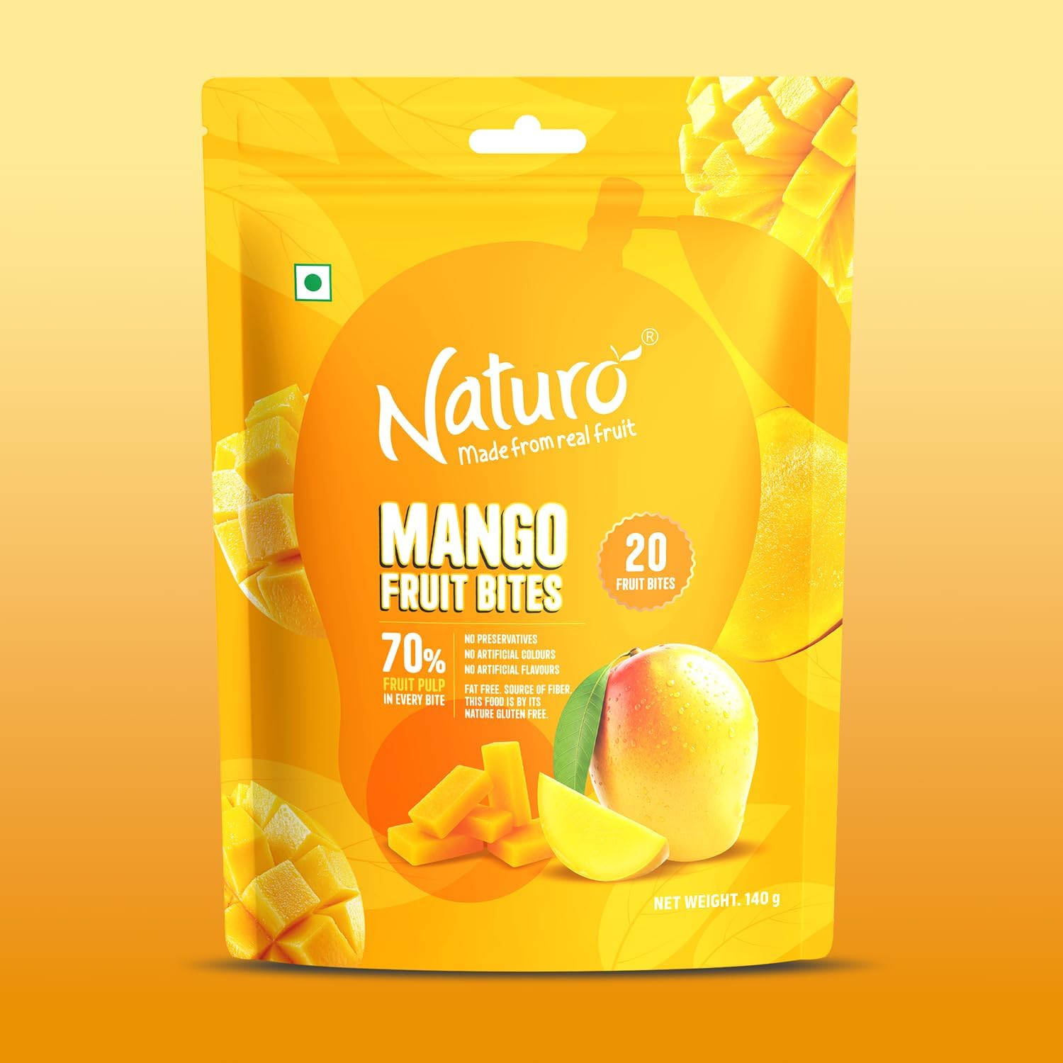 Naturo Mango Fruit Bites Pouch (20 Fruit Bites) | Mini Candies | Road Trip Snacks | Pack of 2-image-20