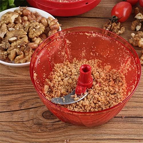 Manual Food Chopper Processor Hand Pull Portable Vegetable Fruits Garlic Cutter Meat Crusher Kitchen Tools(D)