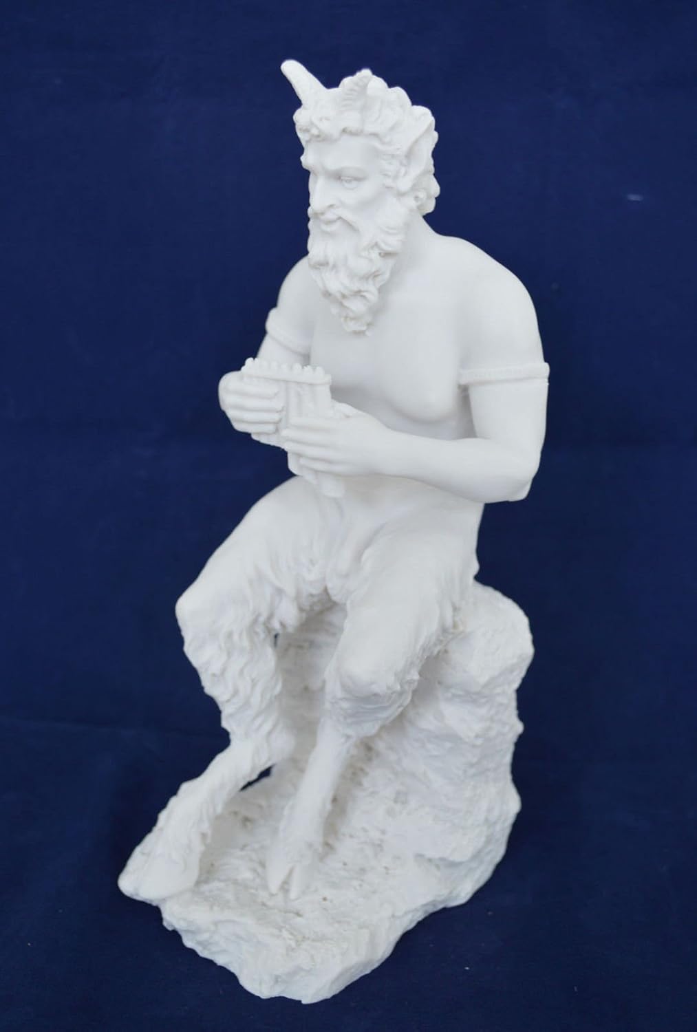 Estia Creations Pan, Panas Sculpture Alabaster Great Statue