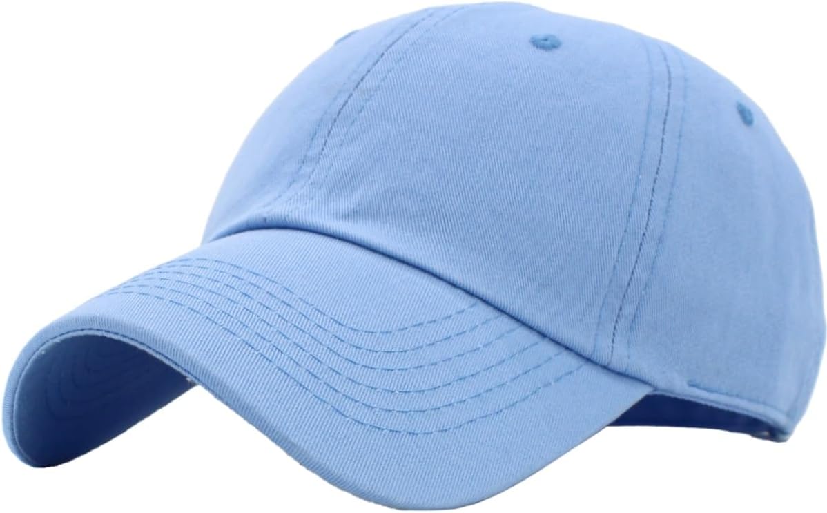 Classic Unisex Cotton Adjustable Low Crown Baseball Cap – Plain Dad Hat