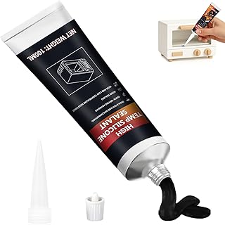 Heat Resistant Sealant for Oven and Microwave, -60°C to 300°C Temperature Range, Waterproof & Flexible Silicone Seal for Microwave & Steam Oven Door Repair