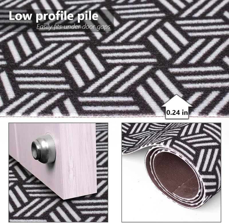 Hallway Runner Carpet Rug Non Slip Custom Size 2FTX6FT, Indoor Outdoor Waterproof Area Rug for Entryway, Kitchen, Garage, Stairs, Front Door, Laundry Room, Commercial Use