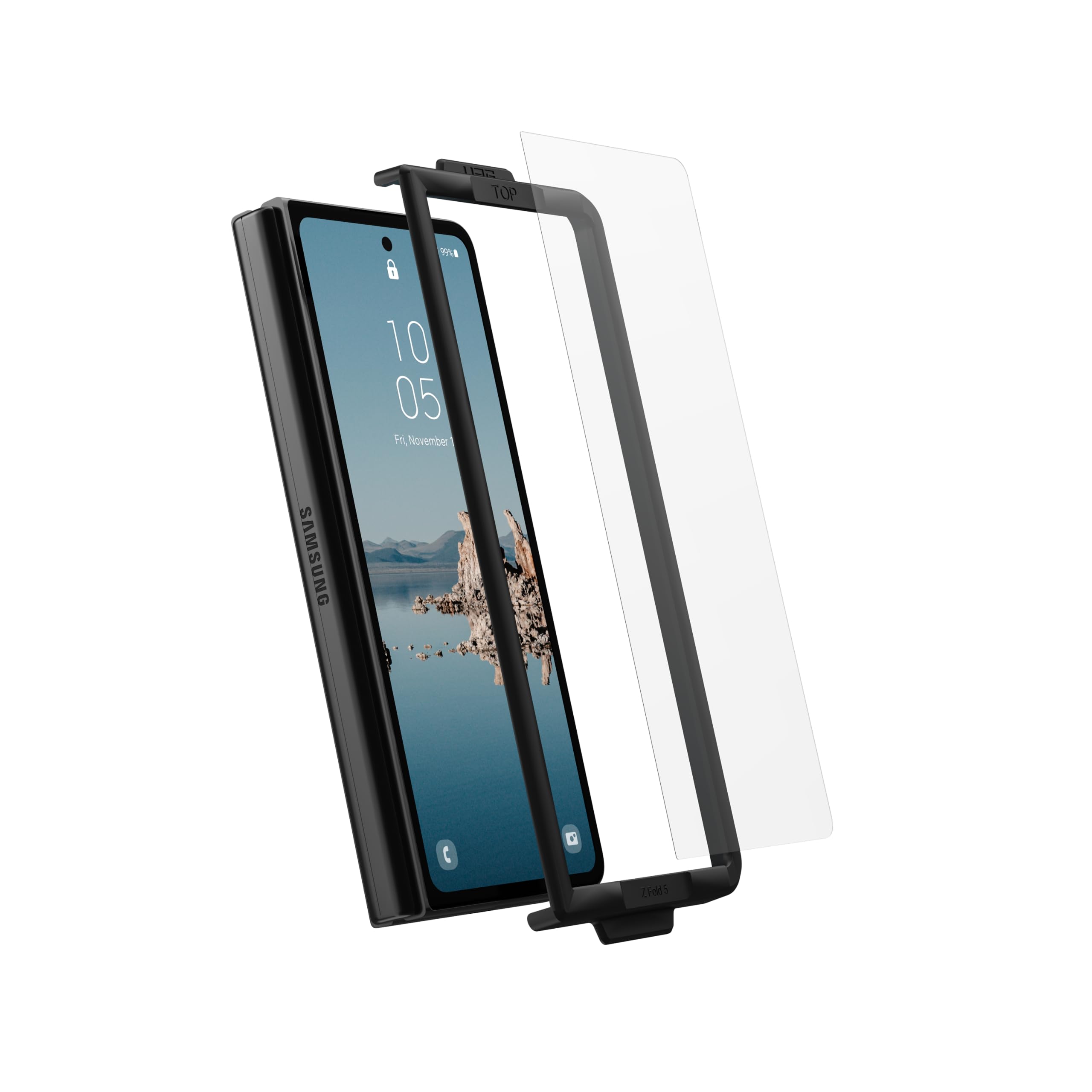 URBAN ARMOR GEAR UAG Glass Shield Plus Pellicola Protettiva Compatibile con Samsung Galaxy Z Fold 5 2023, Premium 9H Vetro Temperato Rinforzato Ultra-Clear HD Anti-Impronte Antimicrobico Antiriflesso