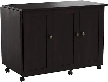Sauder Select Sewing Craft Cart, Cinnamon Cherry finish