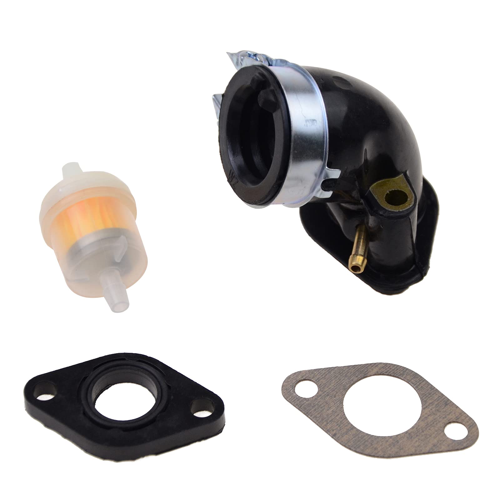 Buy GOOFIT Fuel Filter 90 Degree Bent Intake Manifold Pipe with Intake