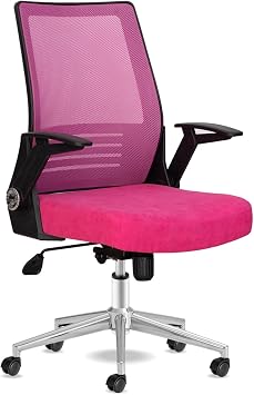 Star Ofis Sandalyesi Fileli S rt Ergonomik  al ma Koltu u Pembe