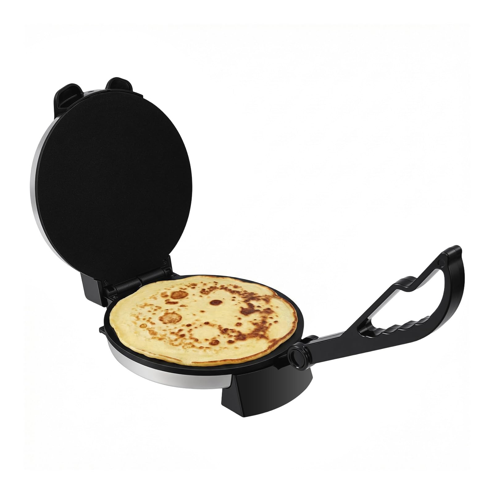 Crepiere elettrico,Crepiere elettrico antiaderente, 1800 W, riscaldamento rapido, termostato regolabile 200 C, maniglia estesa, riscaldamento fronte/retro, casa colazione, cucina familiare, ristorante
