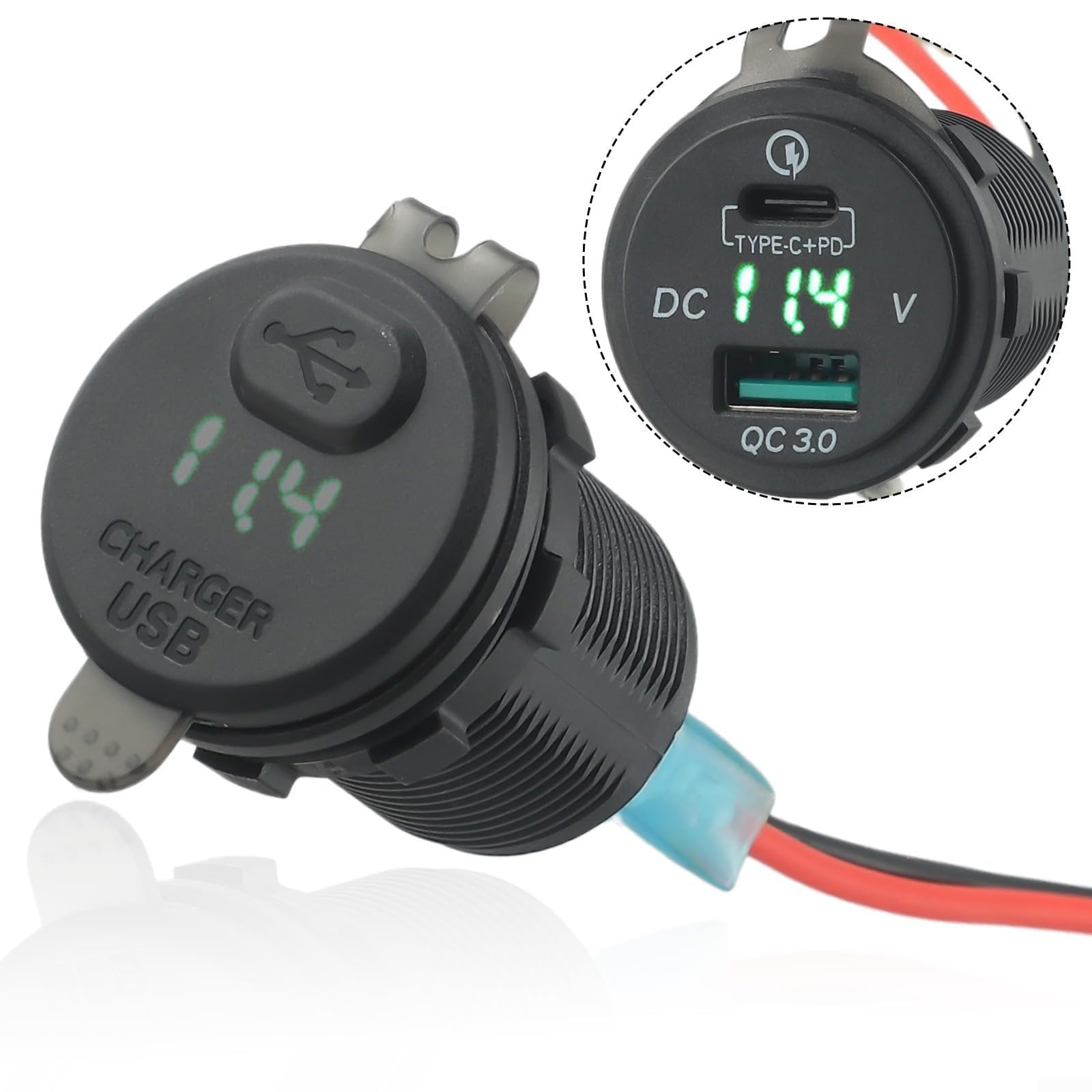 Caricatore Rapido USB Tipo-C per Kawasaki Versys 650 1000 X300 400 650 Accessorio Moto con Relè