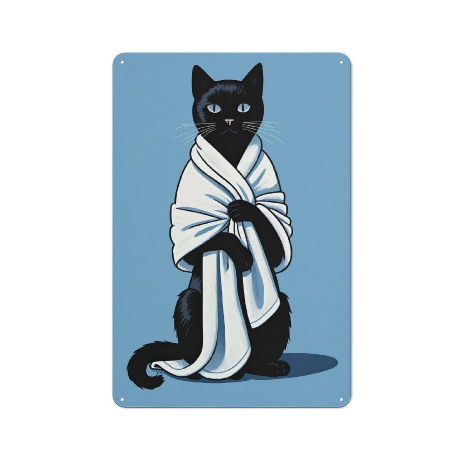 Junmoney Style-10 Cat Bath Quirky Poster Rustic Tin Sign 30X20cm For Pub Or Café, For Collectors Building A Themed Wall Display