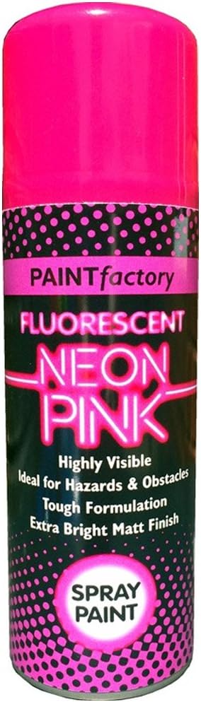 Fluorescent Neon Pink Extra Bright Matt Finish Spray Paint 200 Millilitres