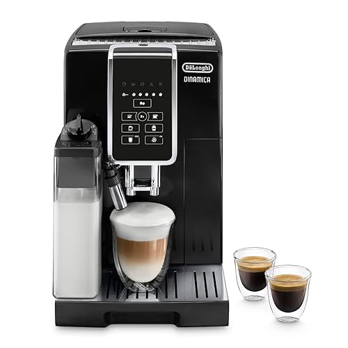 Immagine del prodotto De'Longhi Dinamica Perfetto ECAM350.55.B, Macchina da caffè Automatica, Chicchi Macinati al Momento, Caraffa MontaLatte Automatica, 4 Bevande One Touch, Spegnimento Programmabile, Nero