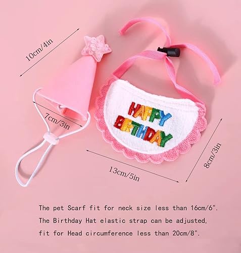 Miniatura 2 de Pañuelo de feliz cumpleaños para mascotas, gatos, perros, bufandas y sombrero de fiesta, mini perrito, gato, decoración de fiesta de cumpleaños,