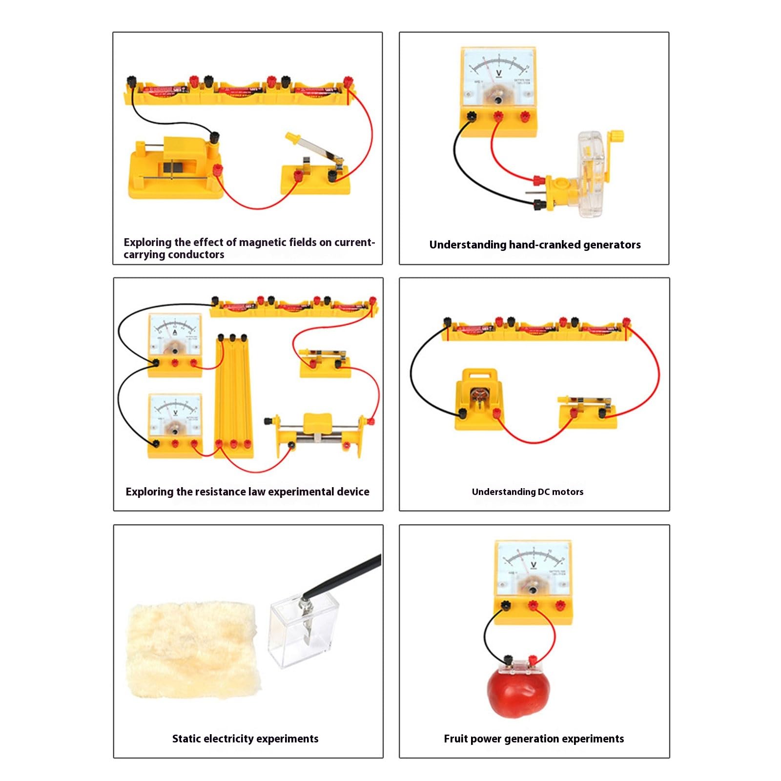Caja De Experimentos Educativos Electromagnetismo Con Componentes Electrónicos Ayuda Práctica Para La Enseñanza Física Para Laboratorios Ciencias Aprendizaje Electromagnetismo STEM