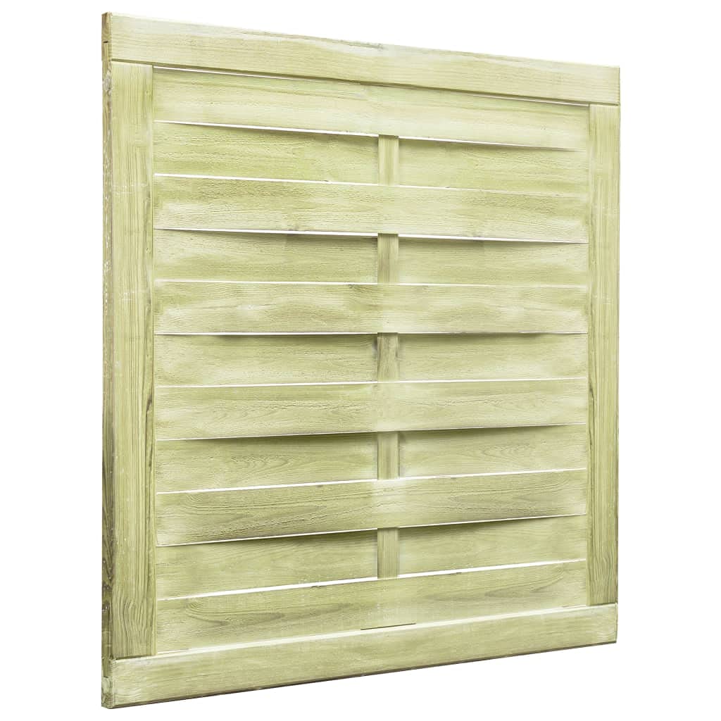 vidaXL Puerta de Jardín de Madera de Pino Impregnada Verde 100x100 cm