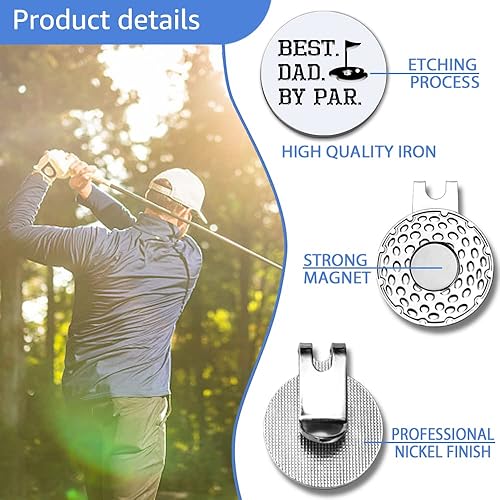 Miniatura 3 de Men Golf Ball Marker with Magnetic Hat Clip, Funny Golf Accessories Gifts for Men, Novelty Birthday Gifts for Male Golfer Fan