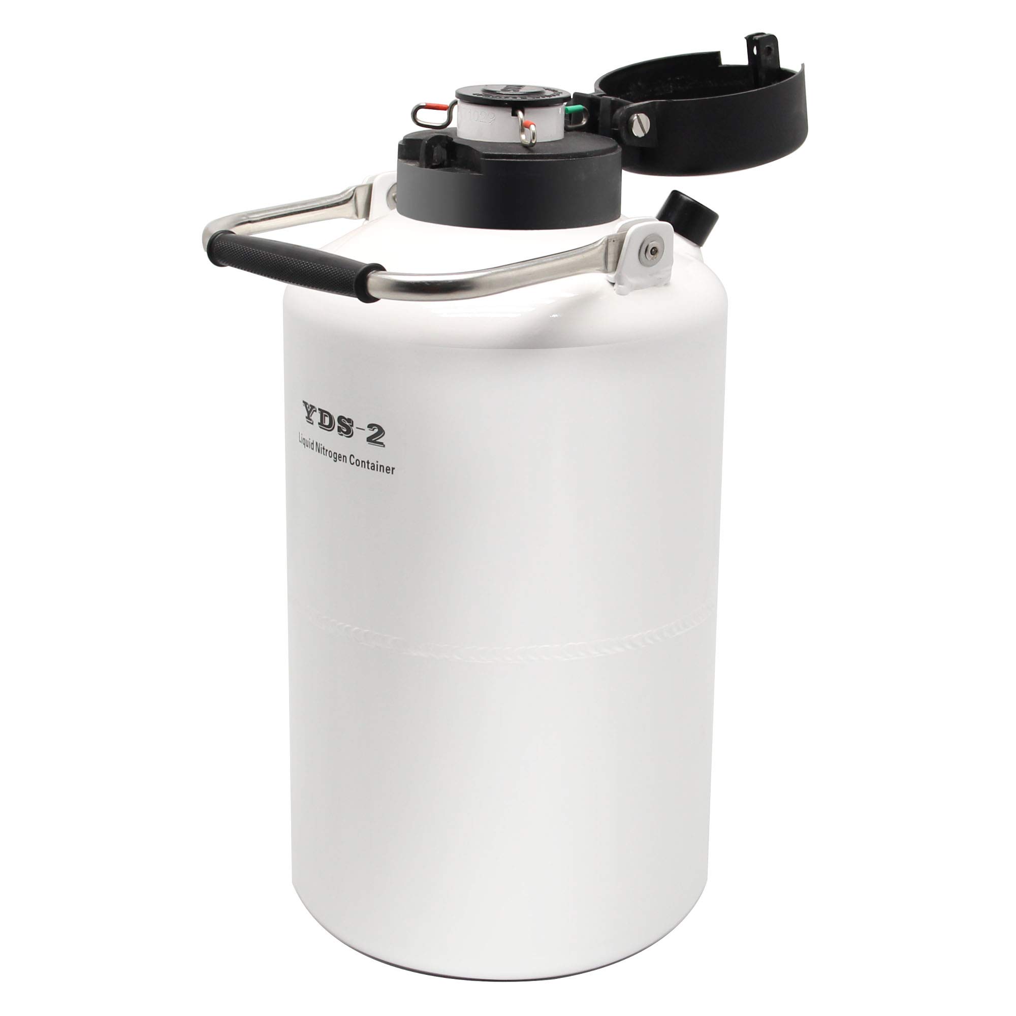 Huanyu 2L Tieftemperaturbehälter Flüssigstickstoff LN2 Tank mit Gurten und Tragetasche