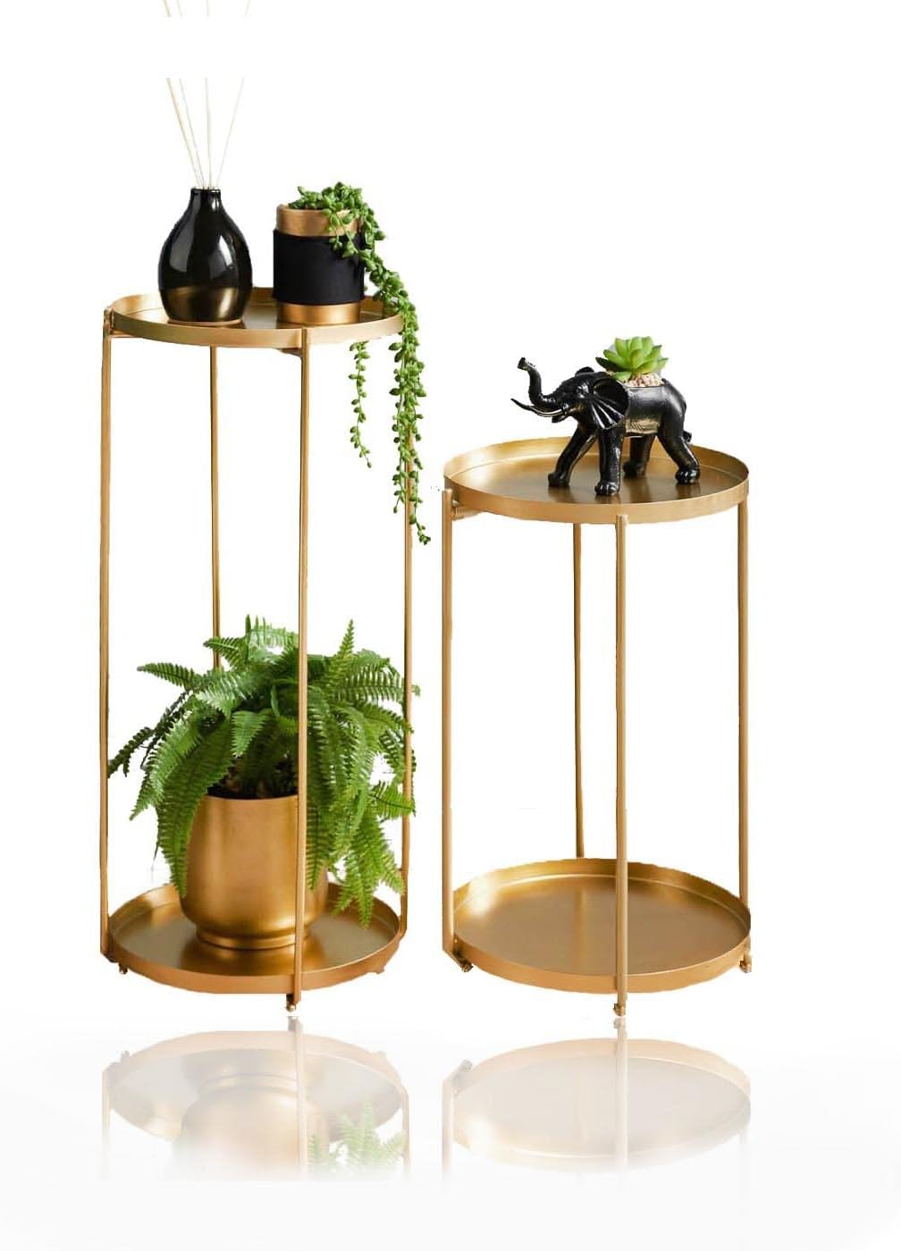 zeeyrak Set Of 2 New Unique Stunning Small Large Round Tables, End