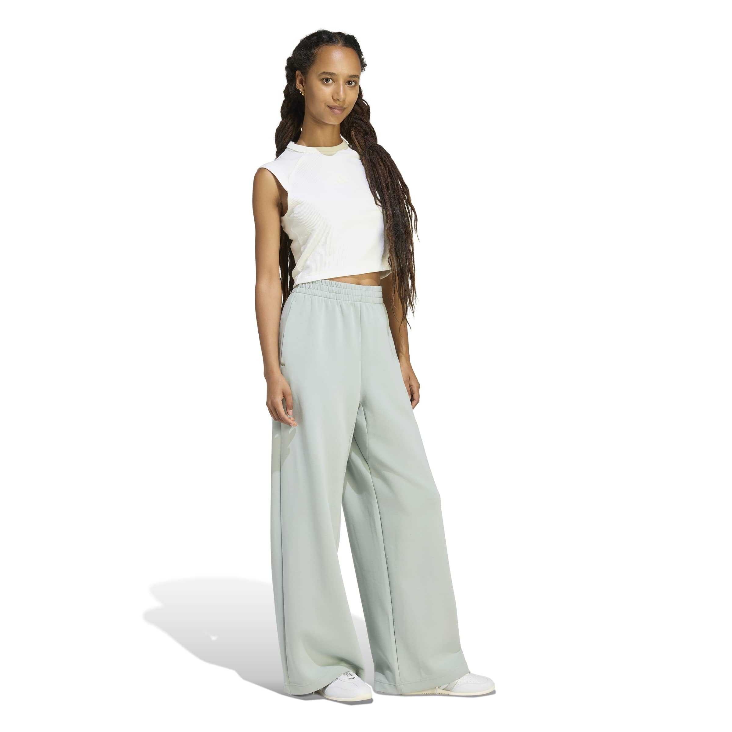 adidas Damen Soft LUX Straight Leg Pants, Wonder Sage, XL