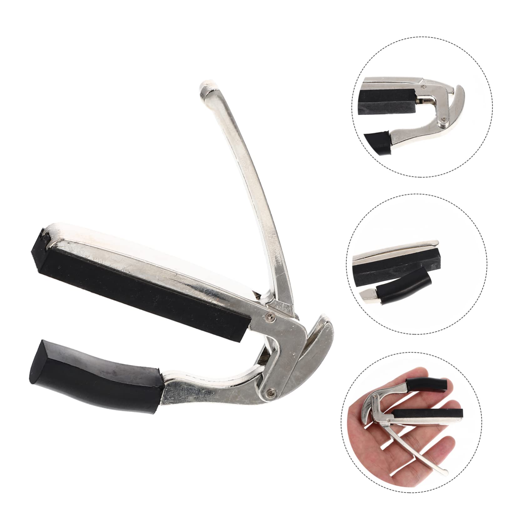 ifundom 4piezas Capo De Guitarra Portátil De Metal Clip Para Instrumentos De Cuerda Compatible Guitarra y Eléctrica