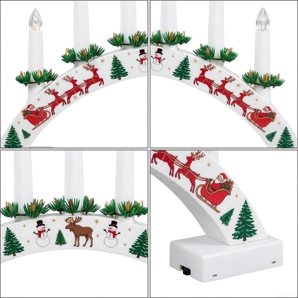 para decoración Navidad para madera Puente 22x39cm Baterías(A)