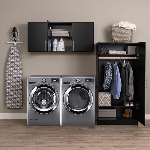 Miniatura 10 de Pemberly Row Armario contemporáneo de 32" en negro Negro,Gris a la deriva,https://www.amazon.com/dp/undefined
