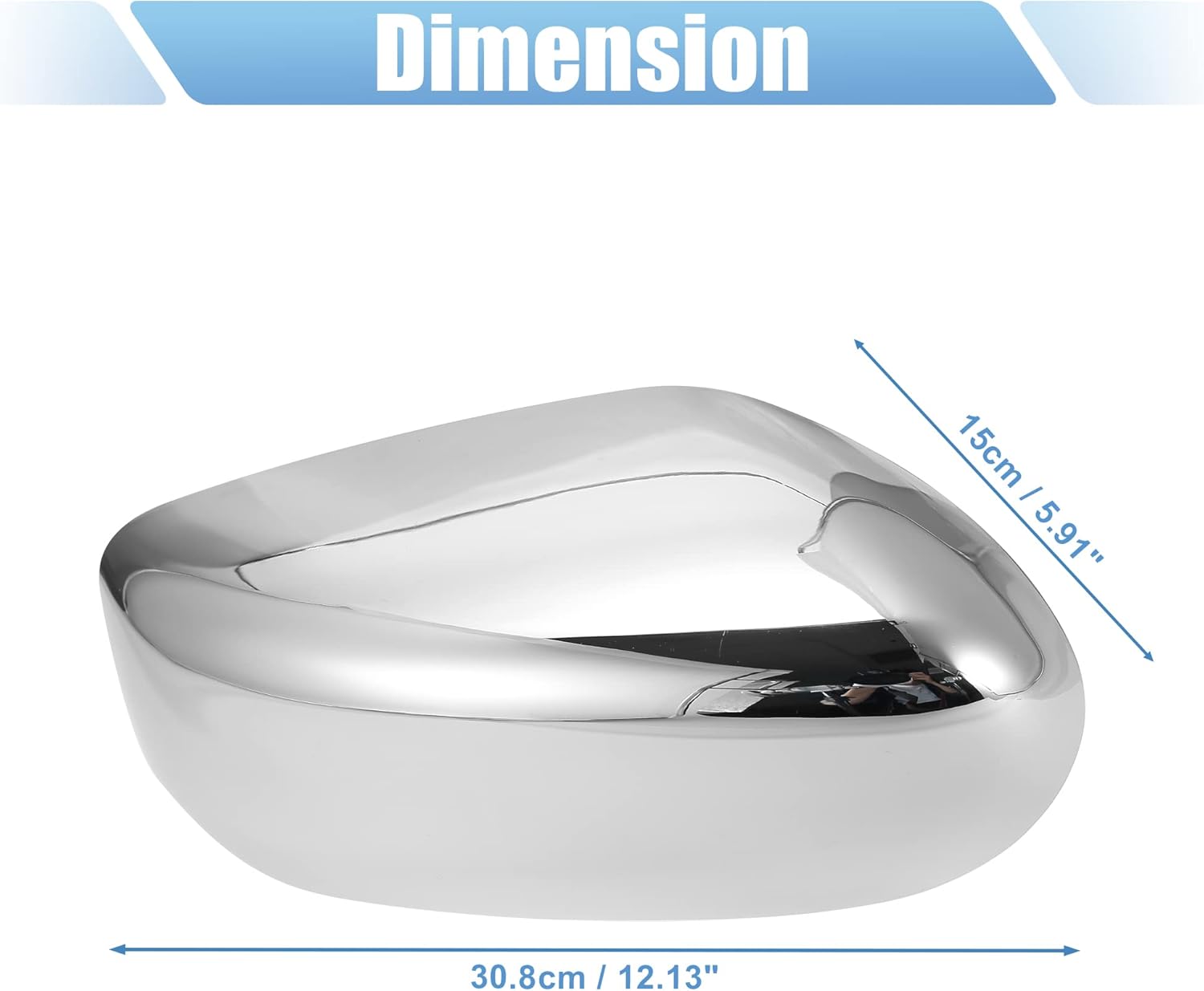 X AUTOHAUX Pair Car Exterior Chrome Plated Power Full Mirror Cover Cap for Nissan Altima 2013-2018 without Turn Signal