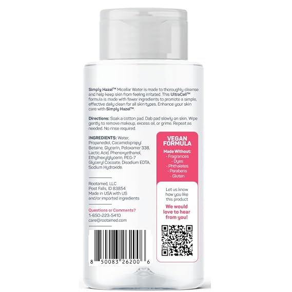 Micellar Water Gentle Face Cleanser and Makeup Remover, 2-Pack