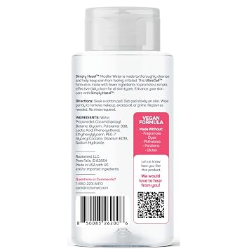 Micellar Water Gentle Face Cleanser and Makeup Remover, 2-Pack