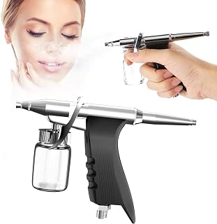 Airbrush Oxygen Spray Gun Kit, Water Oxygen Machine Accessory Tools Professional Airbrush Tattoo Art Decoration Tool for Facial Moisturizing Cleaning Pores Clear Beauty Sauna Spa
