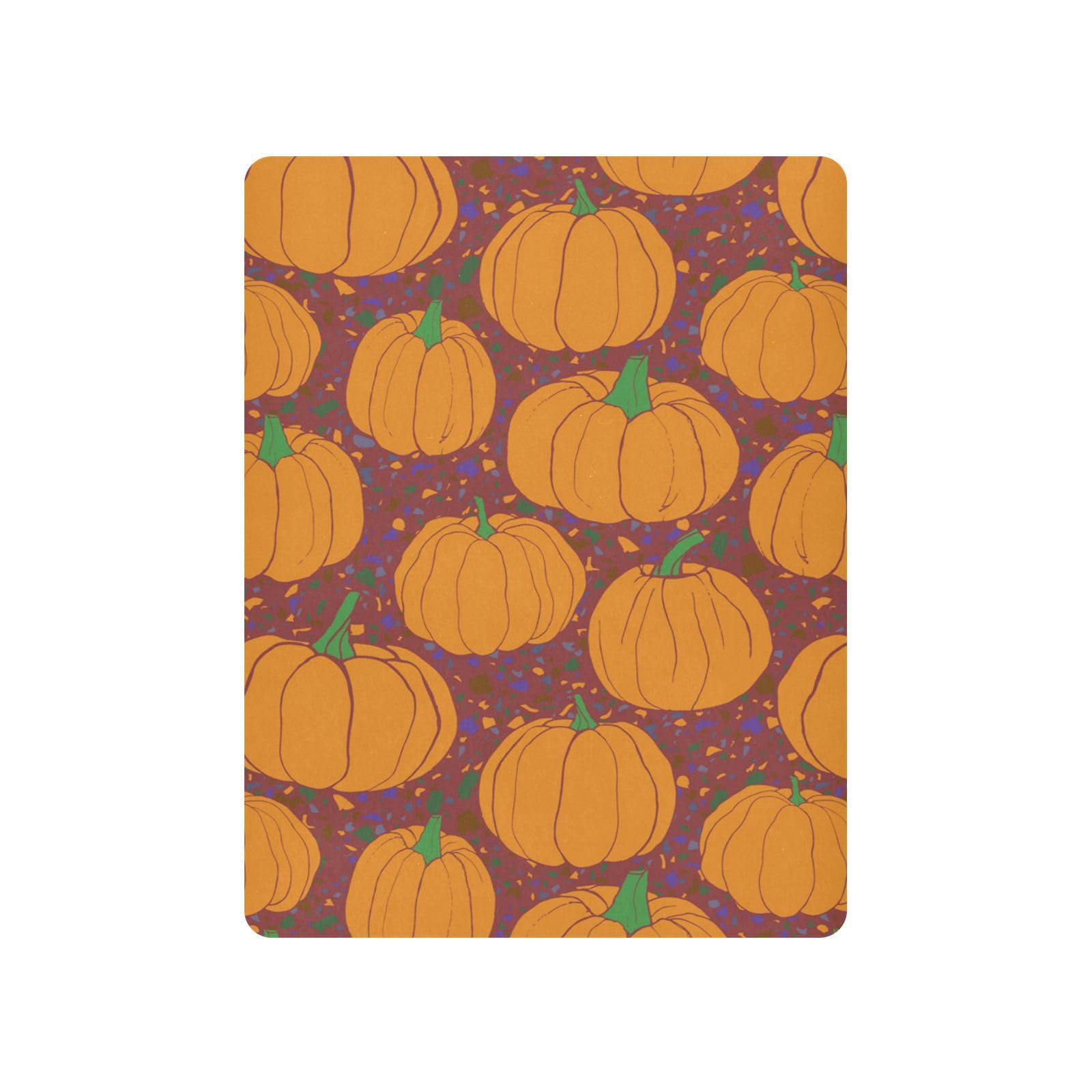 Moudou Autumn Harvest Pumpkin Playard Sheet for Boy Girls, Soft Breathable Fitted Toddler Sheet for Standard Playard Bed Mattress, 39 x 27 x 5 Inch