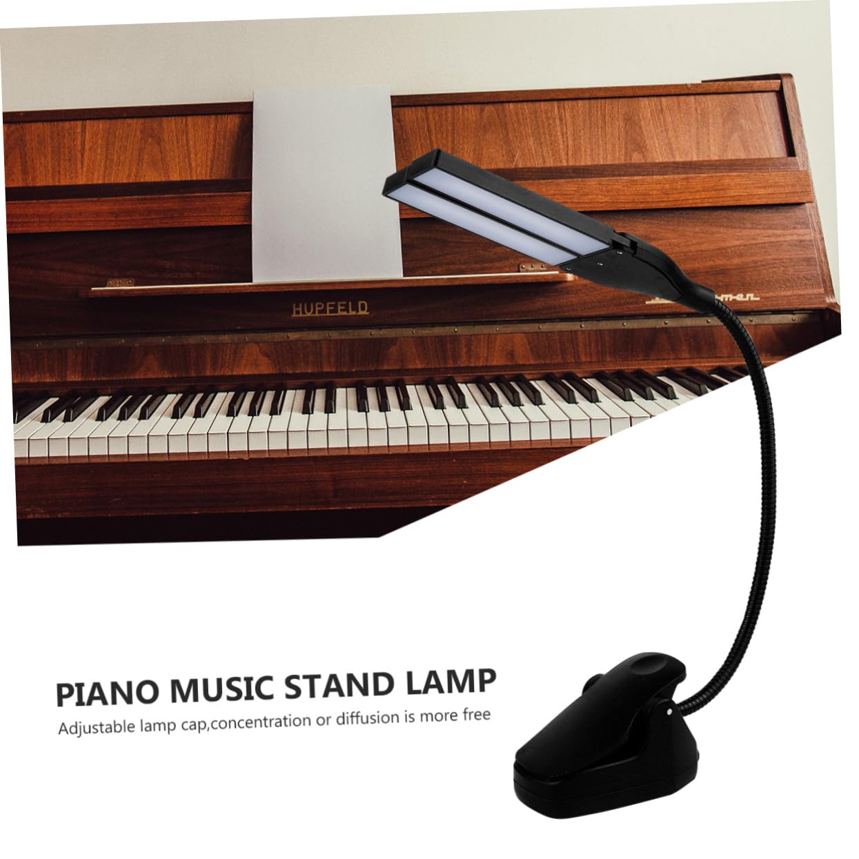 BESTonZON Lampe pour Piano LED à Pince Réglable, Protection des Yeux, Alimentation Usb, Matériau Abs, Lampe Pupitre Musique Lecture Pratique