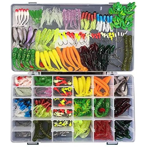 SXSHUN 301 Pack Artificial Pike Fishing Lures Artificial Lures Fishing Bait Soft Fake Bugs Cover
