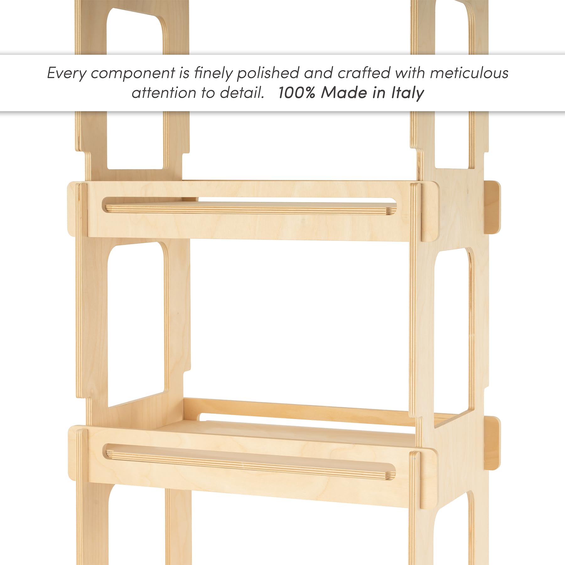 Présentoir de Sol, en Bois, Montage Simple à emboîter, 4 étagères, Naturel et Durable, H. 163 cm (Largeur 46 cm)