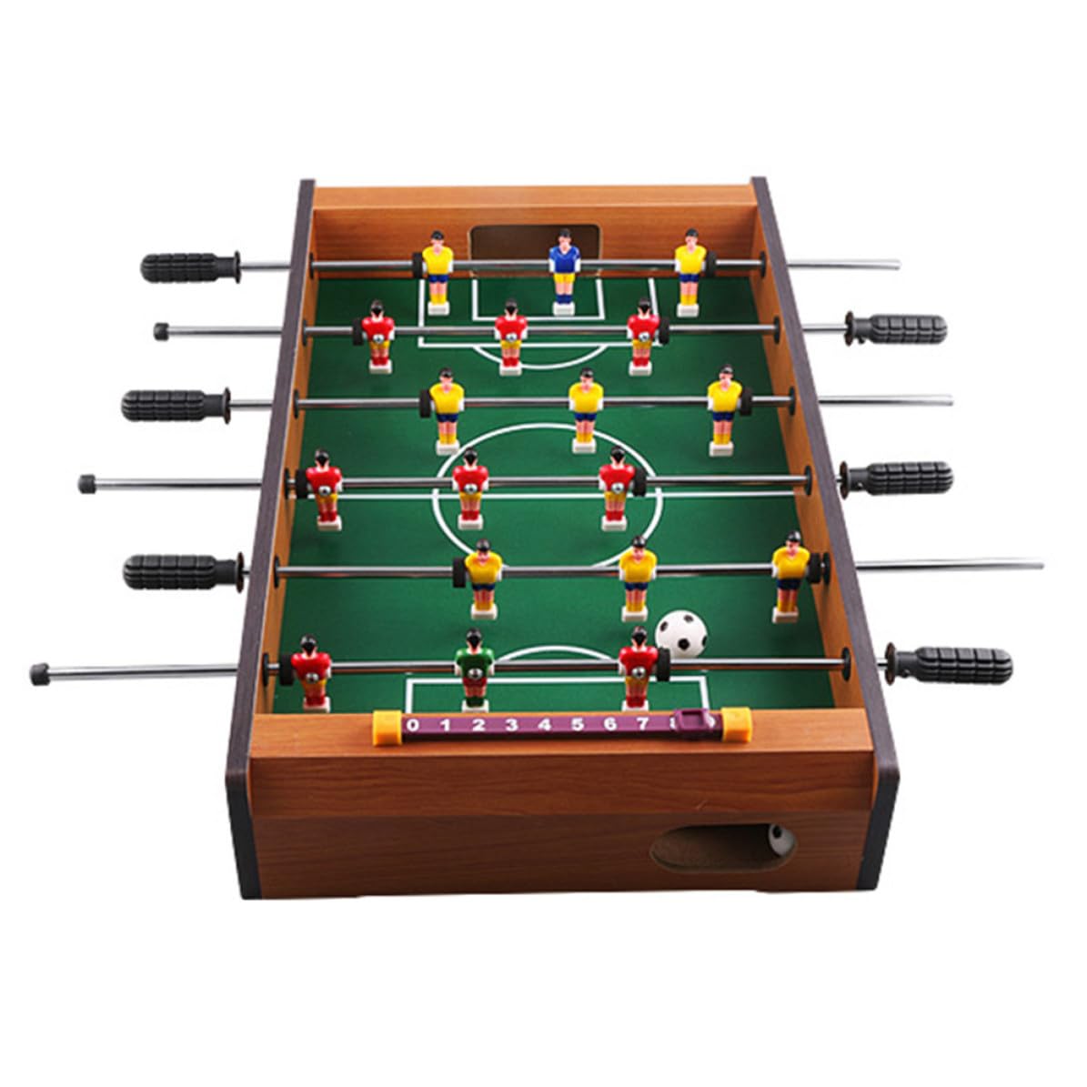 VALICLUD Gioco da Tavolo Calcio Sei Aste in Mdf, Calcio Giochi Portatile e Adulti, per Serate in Famiglia e Spazi Ridotti