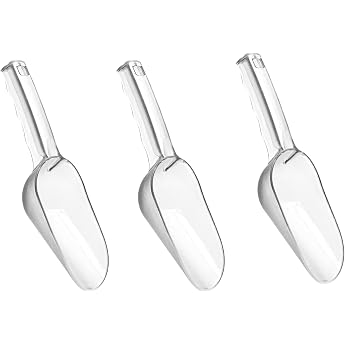 12oz Clear Plastic Ice Scoop Alec Ice Scoop Kitchen Scoop for Ice Bucket Popcorn Coffee Beans Flour