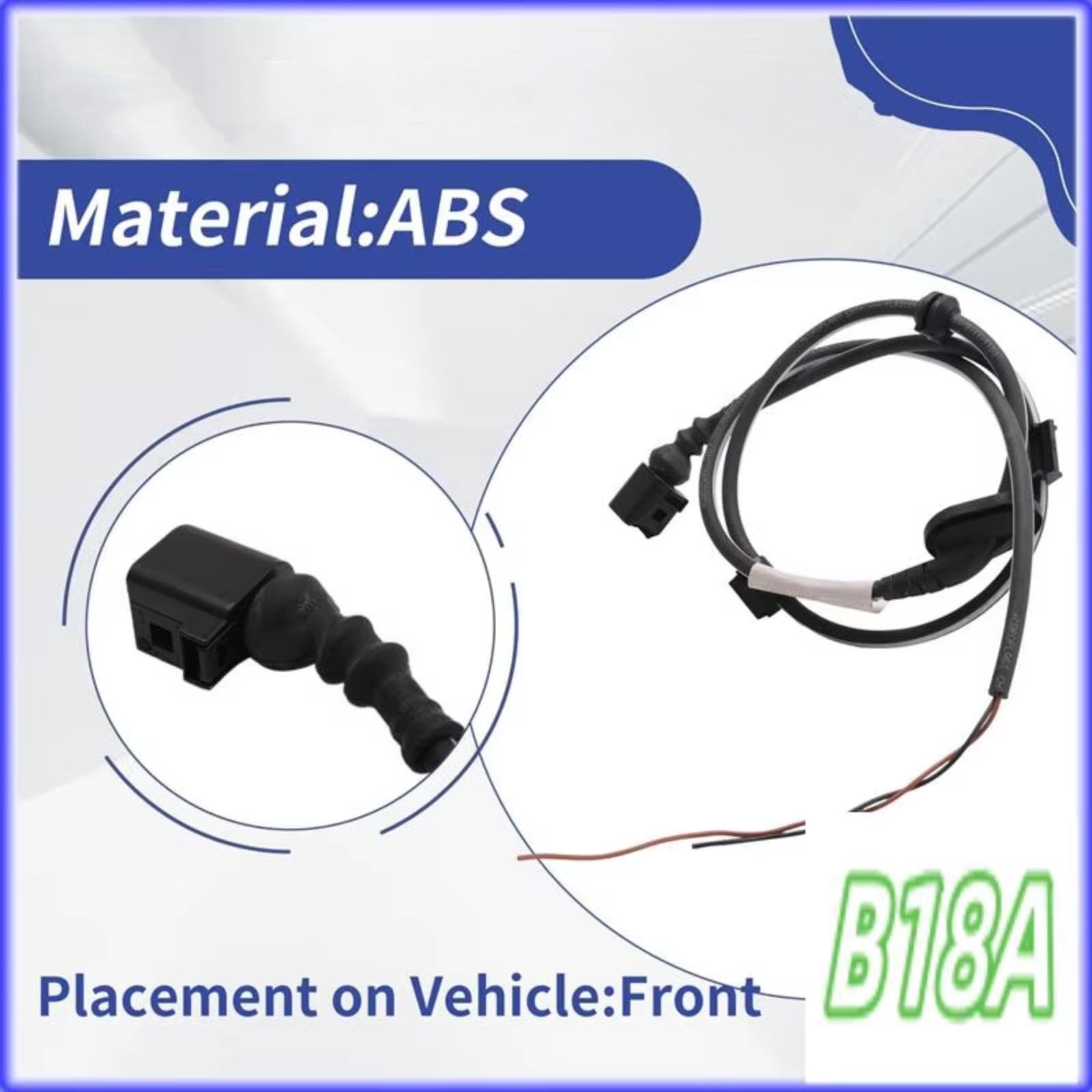 Sensor ABS velocidad de rueda Compatible Con VW Para POLO 2009-2017 Conector De Arnés Sensor Velocidad Delantero De Coche, Accesorios De Arnés Cableado OEM: 6R0927903